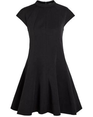 STAUD Mock-Neck A-Line Dress - Black