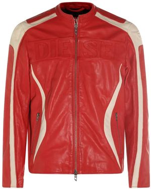 DIESEL Chaqueta biker Adam - Rojo