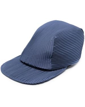 Homme Plissé Issey Miyake Pleated Flat-Peak Cap - Blue