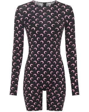 Marine Serre ムーンプリント ロンパース - ブラック