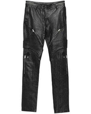 Moncler Leren Broek Met Ritszak - Grijs