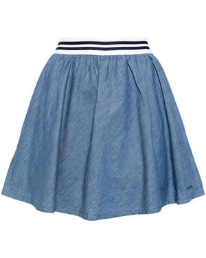 Chocoolate Gonna Con Ricamo - Blu