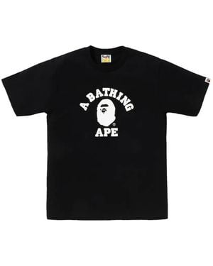 A Bathing Ape University Crystal-Embellished T-Shirt - Black