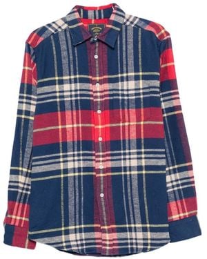 Portuguese Flannel Plaid Cotton Shirt - White