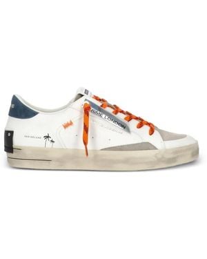 Crime London Baskets À Lacets Sk8 Deluxe À Empiècements - White