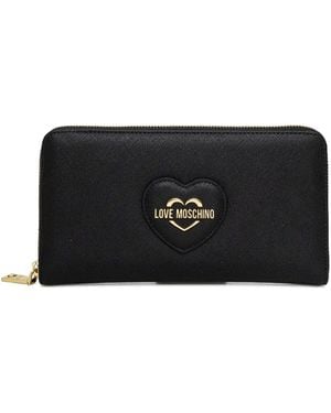 Love Moschino Logo-Plaque Wallet - Black