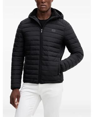 Trussardi Hooded Quilted Jacket - Black