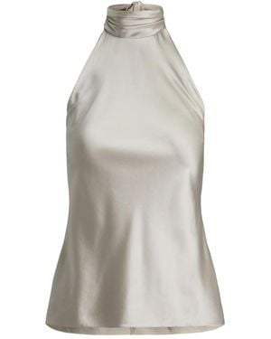 Ralph Lauren Neckholder-Top Mit Falten - Weiß