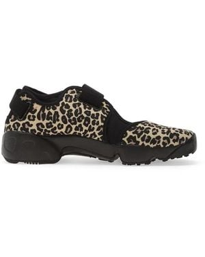 Nike Air Rift Leopard-Print Sneakers - Black