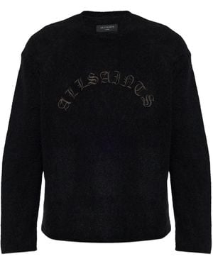 AllSaints Curv Embroidered Jumper - Black