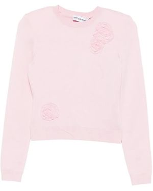 Self-Portrait Floral-Appliqué Jumper - Pink