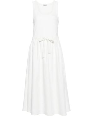 Moncler Flared Midi Dress - White