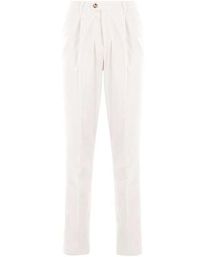 Brunello Cucinelli Cotton Corduroy Trousers - White