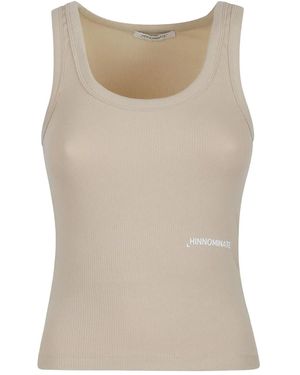 hinnominate Ribbed Scoop-Neck Tank Top - Natural
