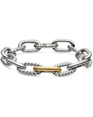 David Yurman Dy Madison チェーン ブレスレット 11mm 18kイエローゴールド&スターリングシルバー - マルチカラー