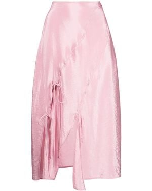 Rejina Pyo Joey Draped Midi Skirt - Pink