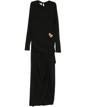 Moschino Bow-Detail Maxi Dress - Black