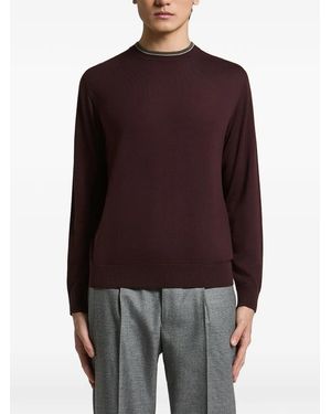 Peserico Pullover Mit Kontrastdetails - Lila