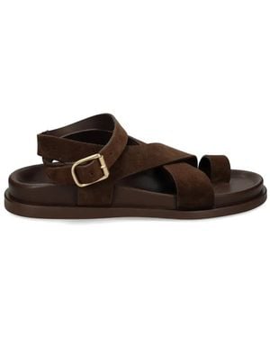 Bibi Lou Suede Sandals - Brown