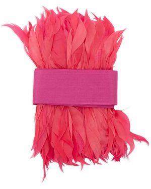 Sara Roka Gürtel Mit Federbesatz - Pink
