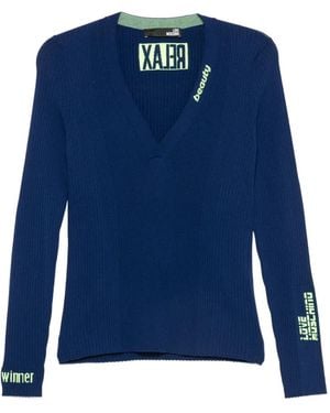 Love Moschino Pull À Col V - Blue