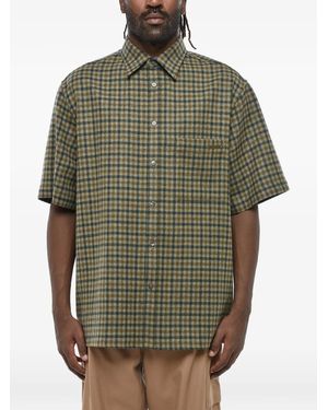 DARKPARK Checked Short-Sleeve Shirt - Green