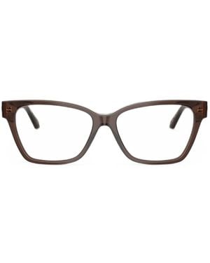 Versace Medusa-Plaque Cat-Eye Glasses - Brown