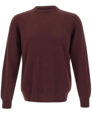 FILIPPO DE LAURENTIIS Ribbed Crew-Neck Jumper - Purple