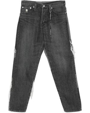 Mastermind Japan Jeans Met Patchwork - Grijs