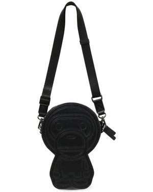 A Bathing Ape Zip-Fastening Messenger Bag - Black