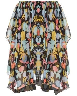 Chloé Falda Con Estampado Floral - Negro