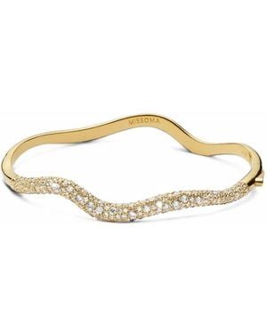 Missoma Molten Snow Ripple Hinged Bangle - Metallic