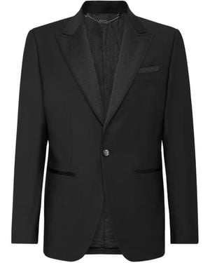 Billionaire Buttoned Blazer - Black