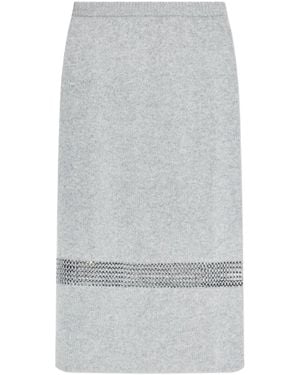 Fabiana Filippi Sequins-Embellished Pencil Midi Skirt - Grey