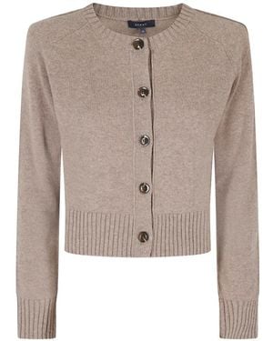Soeur Virginia Round-Neck Cardigan - Natural