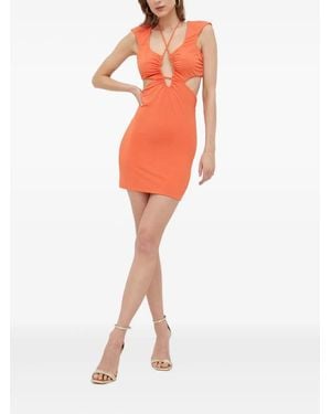 Patrizia Pepe Minikleid mit Cut-Out - Orange