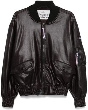 Vivienne Westwood Organic Cotton Coated Bomber Jacket - Black