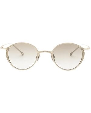 Rigards Round-Frame Textured-Finish Sunglasses - White