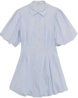 Jonathan Simkhai Cleo Hemdkleid mit Puffärmeln - Blau