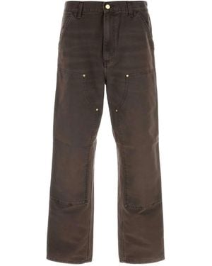Carhartt Hose mit Logo-Patch - Grau