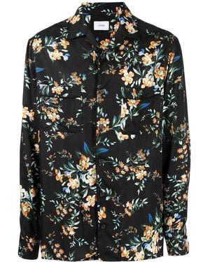 Erdem Floral-Print Long-Sleeve Shirt - Black