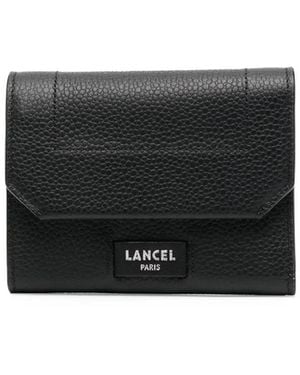 Lancel Logo-Patch Leather Wallet - Black
