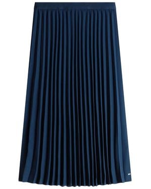 Tommy Hilfiger Pleated Midi Skirt - Blue