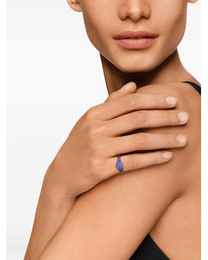 David Yurman 18Kt Petite Pavé Sapphire Pinky Ring (7Mm) - Brown