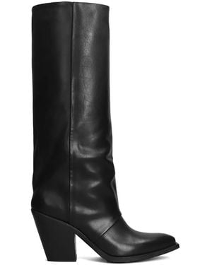 METISSE 85Mm Leather Boots - Black