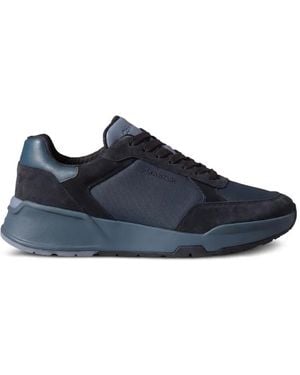 Calvin Klein Baskets À Empiècements En Daim - Blue