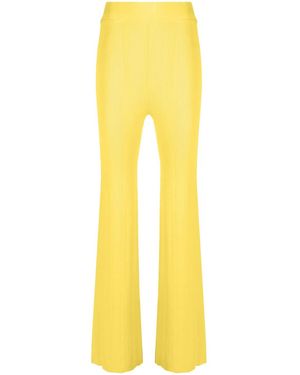 Remain High-Waisted Knitted Trousers - Yellow