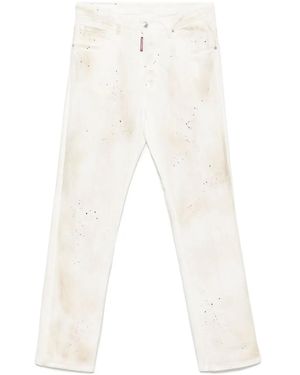 DSquared² Paint-Splatter Jeans - White