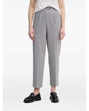 Benetton Pantalon Droit À Design Plissé - Gray