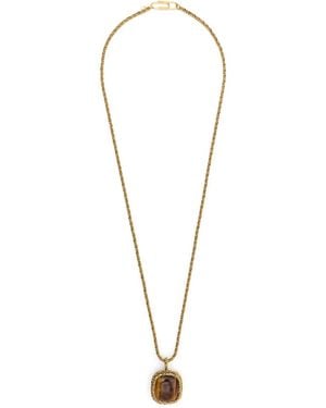 Aurelie Bidermann Miki Tiger Eye Necklace - Blanco